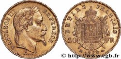 20 francs or Napoléon III, tête laurée, grand BB 1869 Strasbourg F.532/22