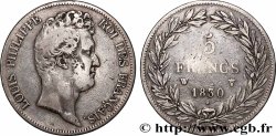 5 francs type Tiolier sans le I, tranche en creux 1830 Lille F.313/4