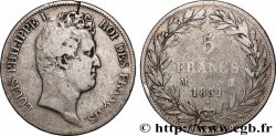 5 francs type Tiolier avec le I, tranche en creux 1831 Toulouse F.315/22