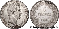 5 francs type Tiolier avec le I, tranche en creux 1831 Marseille F.315/23