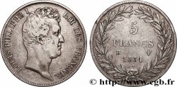 5 francs type Tiolier avec le I, tranche en creux 1831 La Rochelle F.315/18
