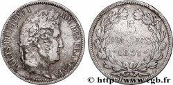 5 francs Ier type Domard, tranche en relief 1831 Rouen F.320/2
