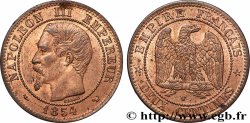 Deux centimes Napoléon III, tête nue 1854 Lille F.107/18