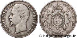 5 francs Napoléon III, tête nue 1855 Lyon F.330/5