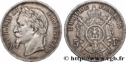5 francs Napoléon III, tête laurée 1867 Paris F.331/10