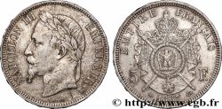 5 francs Napoléon III, tête laurée 1867 Strasbourg F.331/11