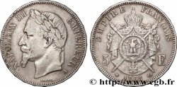 5 francs Napoléon III, tête laurée 1868 Paris F.331/12