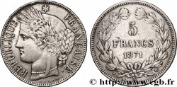 5 francs Cérès, sans légende 1870 Bordeaux F.332/5