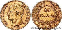40 francs or Napoléon tête nue, Calendrier grégorien 1806 Paris F.538/1 q.BB 