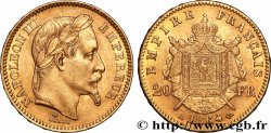 20 francs or Napoléon III, tête laurée 1864 Paris F.532/8