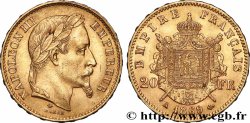 20 francs or Napoléon III, tête laurée 1869 Paris F.532/20