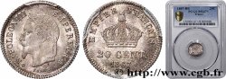 20 centimes Napoléon III, tête laurée, grand module 1867 Strasbourg F.150/2