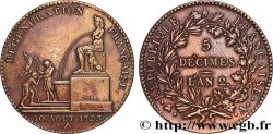 5 décimes, Régénération française 1793 Paris F.172A/1 AU 