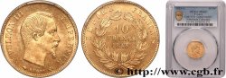 10 francs Napoléon III tête nue, grand module 1855 Paris F.506/1