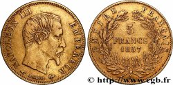 5 francs or Napoléon III, tête nue, grand module 1857 Paris F.501/4