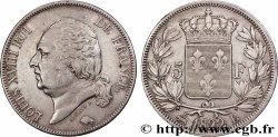 5 francs Louis XVIII, tête nue 1822 Rouen F.309/70 XF 