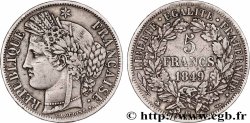 5 francs Cérès, IIe République 1849 Strasbourg F.327/3 VF 