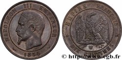 Dix centimes Napoléon III, tête nue 1854 Lille F.133/18 MS62 
