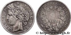 2 francs Cérès, IIe République 1851  Paris F.261/7 F 