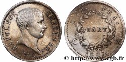 Quart (de franc) Napoléon Empereur, tête de nègre 1807 Paris F.160/1