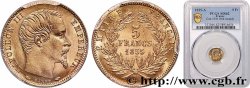 5 francs or Napoléon III, tête nue, petit module, tranche cannelée 1855 Paris F.500A/2