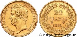 20 francs or Louis-Philippe, Tiolier, tranche inscrite en creux 1831 Lille F.524/4 SUP+ 