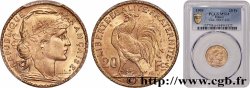 20 francs or Coq, Dieu protège la France 1905 Paris F.534/10