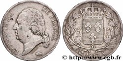 5 francs Louis XVIII, tête nue 1817 Bordeaux F.309/21