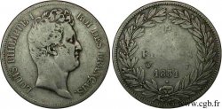5 francs type Tiolier avec le I, tranche en creux 1831 Lille F.315/27