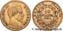 10 francs or Napoléon III, tête nue, grand module 1858 Paris F.506/5