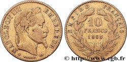 10 francs or Napoléon III, tête laurée, type définitif à grand 10 1863 Strasbourg F.507A/4