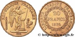 20 francs or Génie, Troisième République 1874 Paris F.533/2