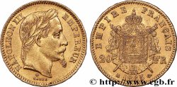 20 francs or Napoléon III, tête laurée 1865 Strasbourg F.532/12
