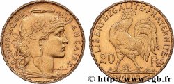 20 francs or Coq, Liberté Égalité Fraternité 1909 Paris F.535/3