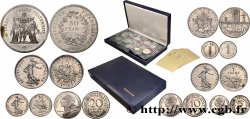 Coffret de 9 piéforts argent : 50, 10, 5, 1 et 1/2 franc et 20, 10, 5 et 1 centime 1976 Pessac GEM.292 CPA8