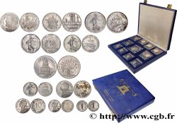 Coffret de 11 piéforts argent : 100, 10x2, 5, 2, 1 et 1/2 franc(s) et 20, 10, 5 et 1 centime(s) 1982 Pessac GEM.292 CPA14