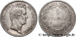 5 francs type Tiolier avec le I, tranche en creux 1830 Rouen F.315/2