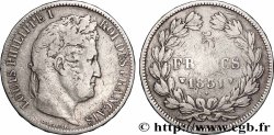 5 francs Ier type Domard, tranche en relief 1831 Lille F.320/13