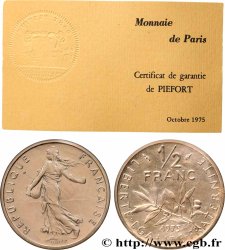 Piéfort argent de 1/2 franc Semeuse 1975 Pessac GEM.91 P2