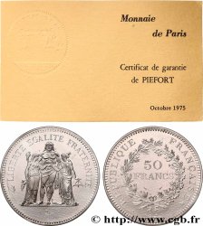 Piéfort Argent de 50 francs Hercule 1975  GEM.223 P1