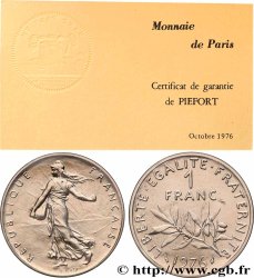 Piéfort Nickel de 1 franc Semeuse 1976 Pessac GEM.104 P1