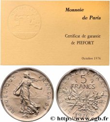 Piéfort Cu-Ni de 5 francs Semeuse 1976 Pessac GEM.154 P1