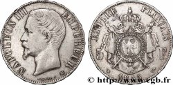 5 francs Napoléon III, tête nue 1855 Strasbourg F.330/4