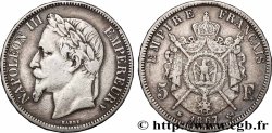 5 francs Napoléon III, tête laurée 1867 Paris F.331/10