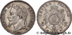 5 francs Napoléon III, tête laurée 1868 Paris F.331/12