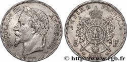 5 francs Napoléon III, tête laurée 1869 Strasbourg F.331/15