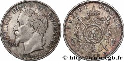 5 francs Napoléon III, tête laurée 1869 Strasbourg F.331/15