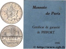 Piéfort Argent de 10 francs Mathieu, tranche B 1981 Pessac GEM.186 P2