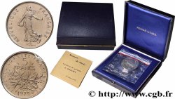 Piéfort Cu-Ni de 5 francs Semeuse 1975 Pessac GEM.154 P1