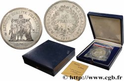 Piéfort Argent de 50 francs Hercule  1977 Pessac GEM.223 P1